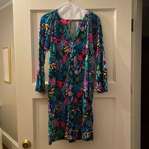 Lily Pulitzer long sleeved black knit dress